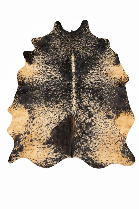 Eco Hides Lazlo Black Speckled Cowhide Rug 8'1" x 6'3"