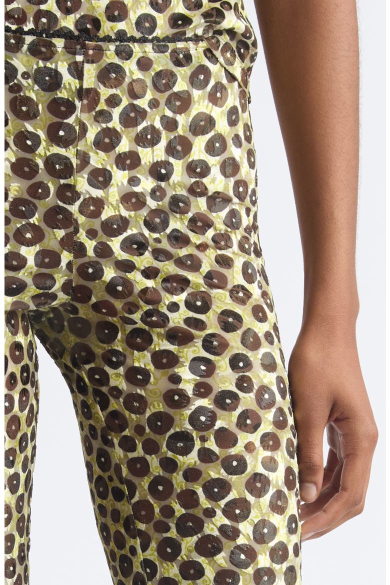 Jeslynn Velvet Devoré Flared Pants, Alternate, color, BLACK MULTI