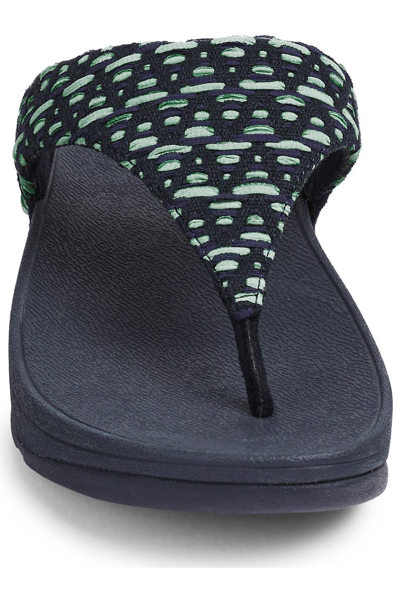 FitFlop Lulu Geo Webbing Flip Flop, Alternate, color, Midnight Navy Mix