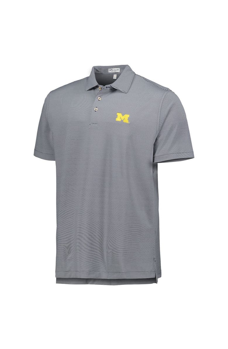 Peter Millar Men's Peter Millar Navy Michigan Wolverines Jubilee Striped Performance Jersey Polo, Alternate, color, Navy