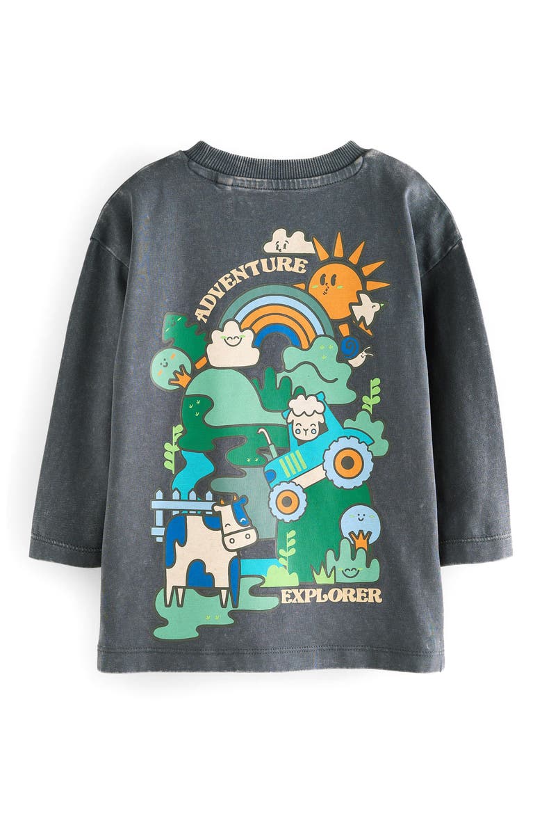 Kids' Adventure Long Sleeve Cotton Graphic T-Shirt, Alternate, color, BLUE