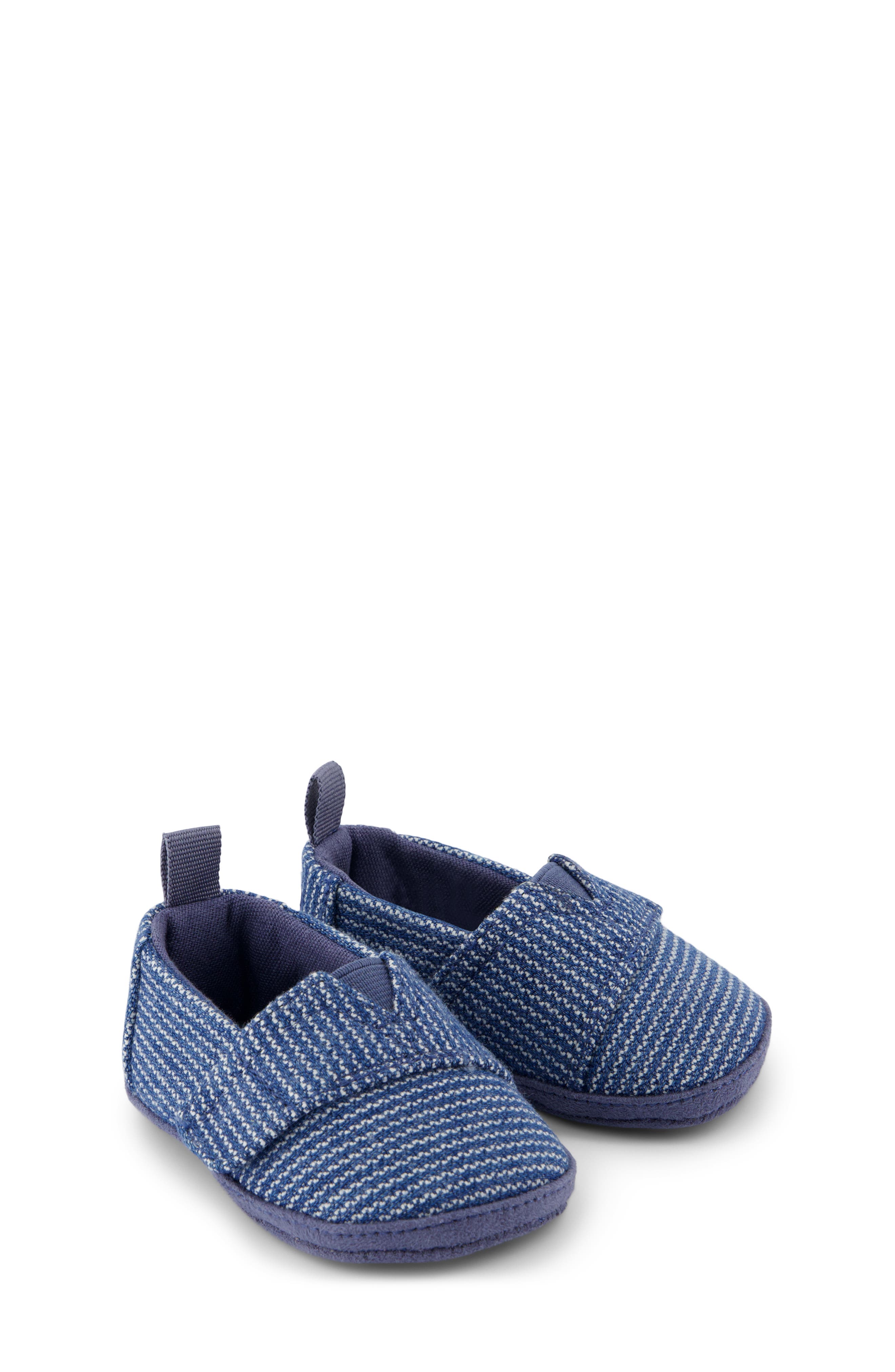 TOMS Alpargata Crib Shoe, Alternate, color, Navy