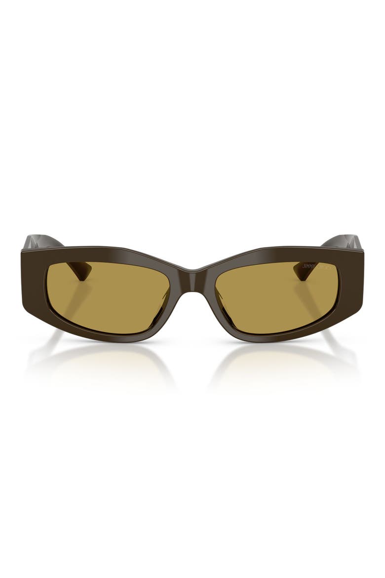 53mm Irregular Sunglasses, Main, color, CAPER GREEN / GREEN