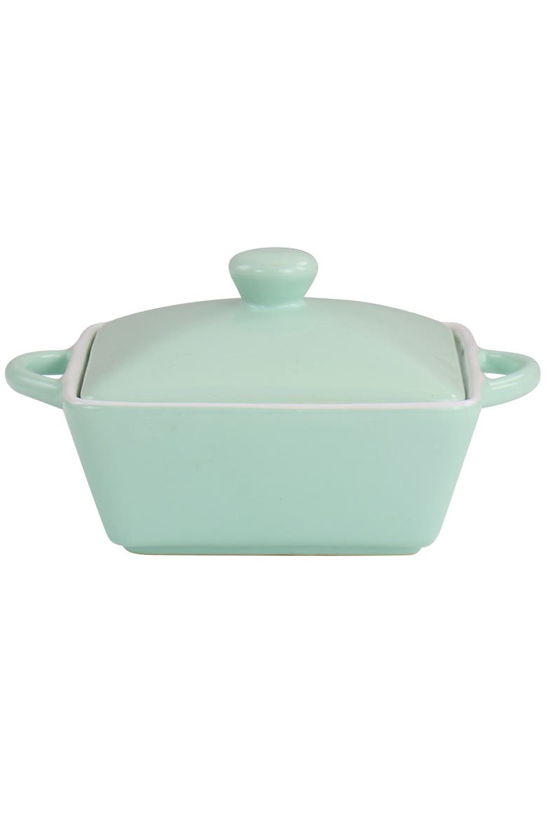 MARTHA STEWART Mini Stoneware Casserole with Lid in Mint, Main, color, Mint
