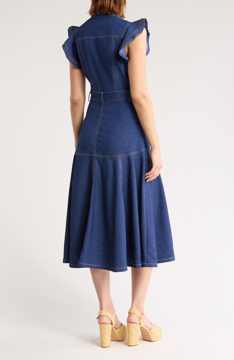 AREA STARS Helena Denim Midi Dress, Alternate, color, 