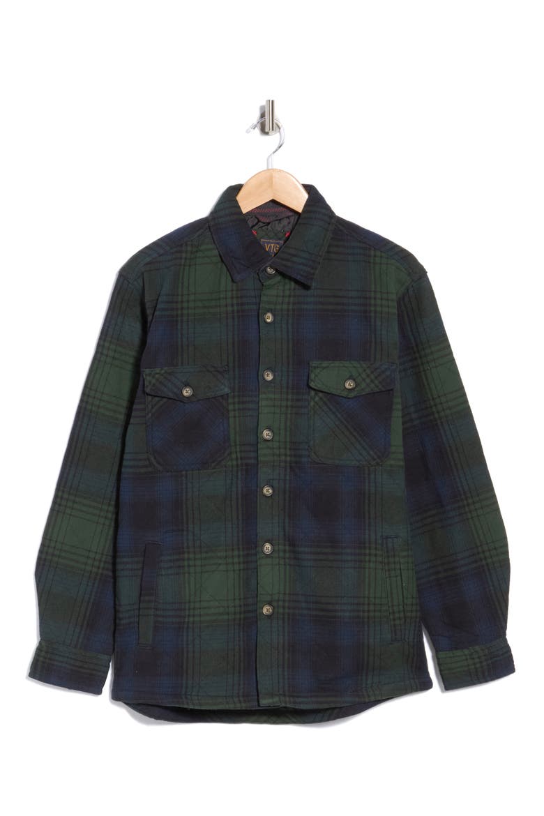 Quilted Herringbone Shirt Jacket, Alternate, color, NAVY MIX