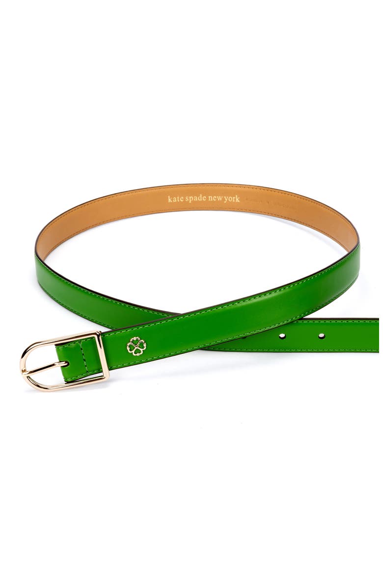 leather belt, Alternate, color, KS GREEN