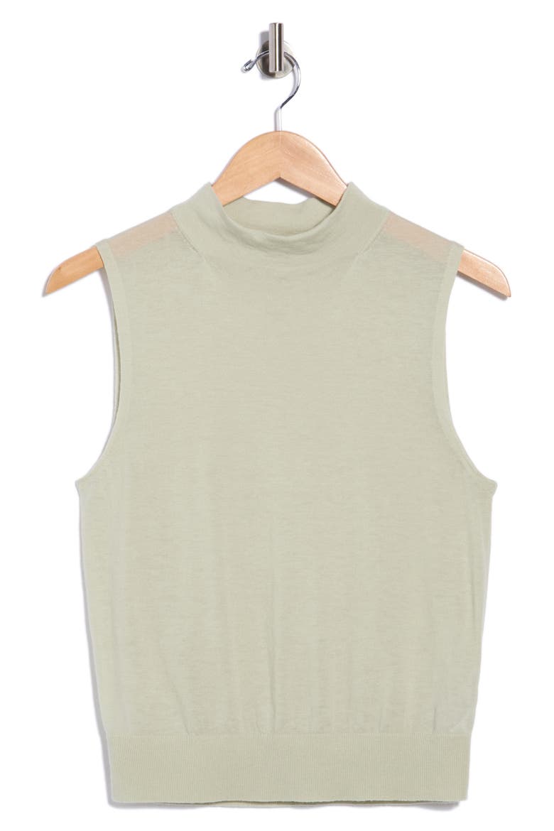 Sleeveless Wool Sweater, Alternate, color, JADE WATER