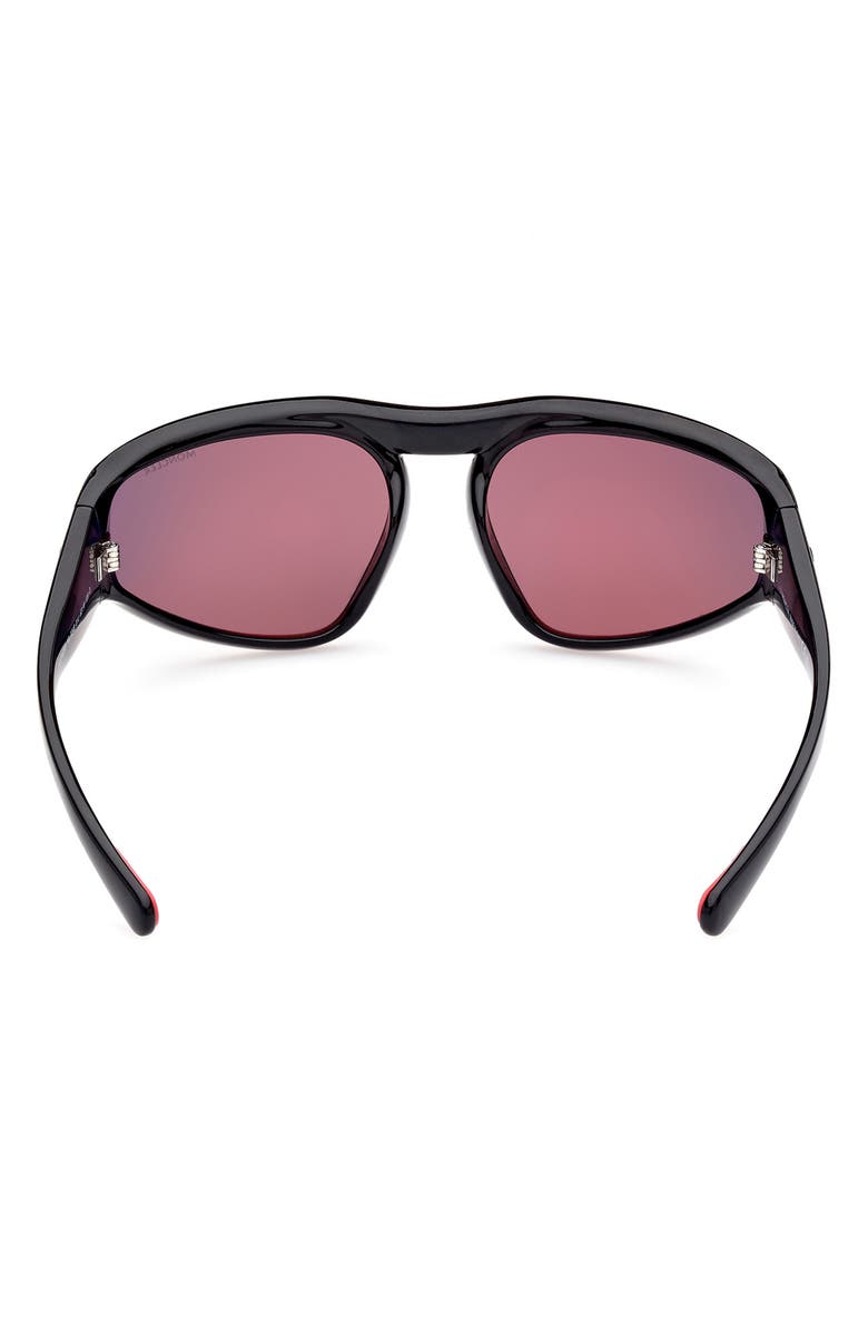 Moncler Lunettes 62mm Mirrored Oversize Geometric Sunglasses, Alternate, color, 