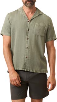 Faherty Hemp Blend & Organic Cotton Camp Shirt