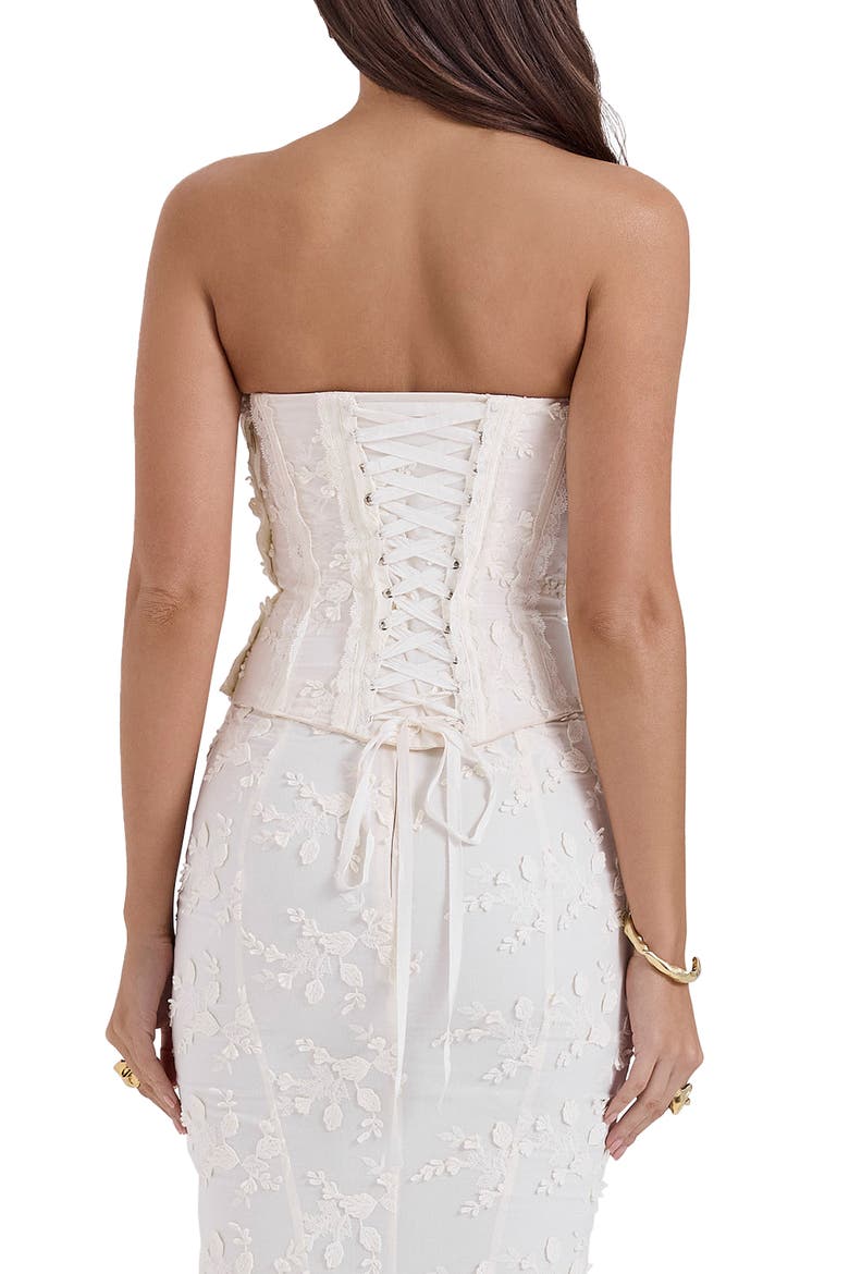 Dakota Strapless Corset Top, Alternate, color, IVORY