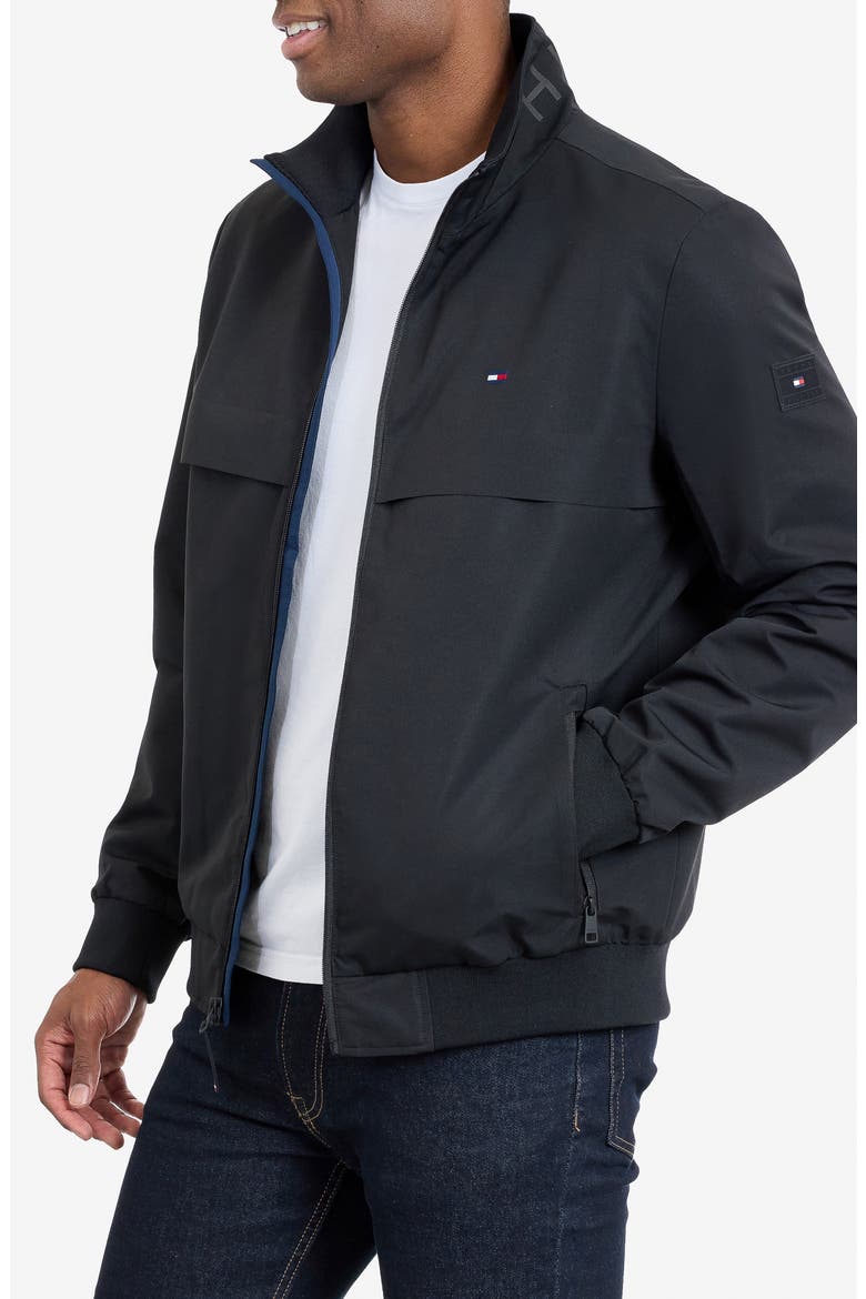 Zip Front Boating Jacket, Alternate, color, BLACK