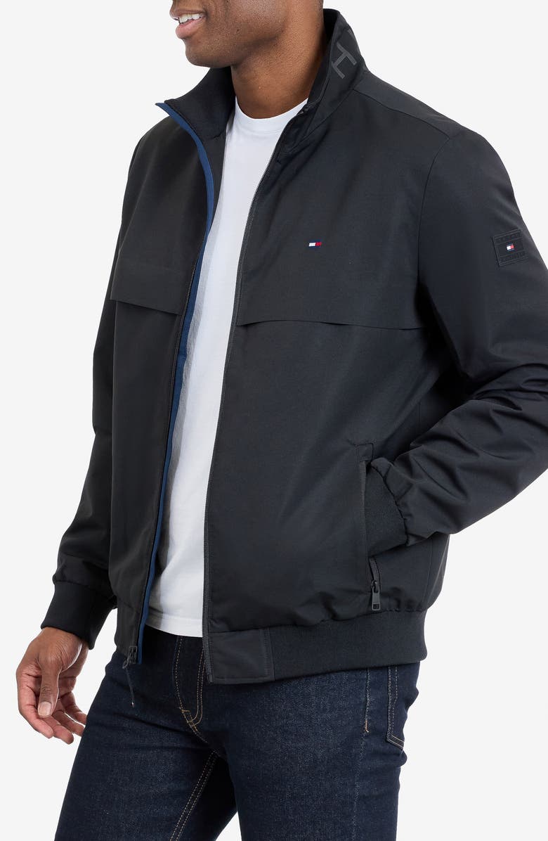 Tommy Hilfiger Zip Front Boating Jacket, Alternate, color, Black