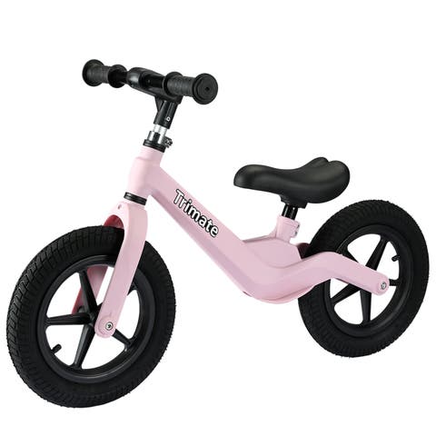 Toddler 12" Pink Balance Bike with Inflated Tire, Ages 3-5