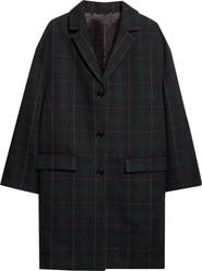 TOTEME Plaid Wool Blend Coat