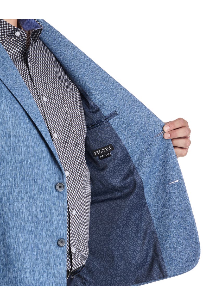 Big & Tall Chevron Knit Jacket-Relaxer Sport Coat, Alternate, color, BLUE