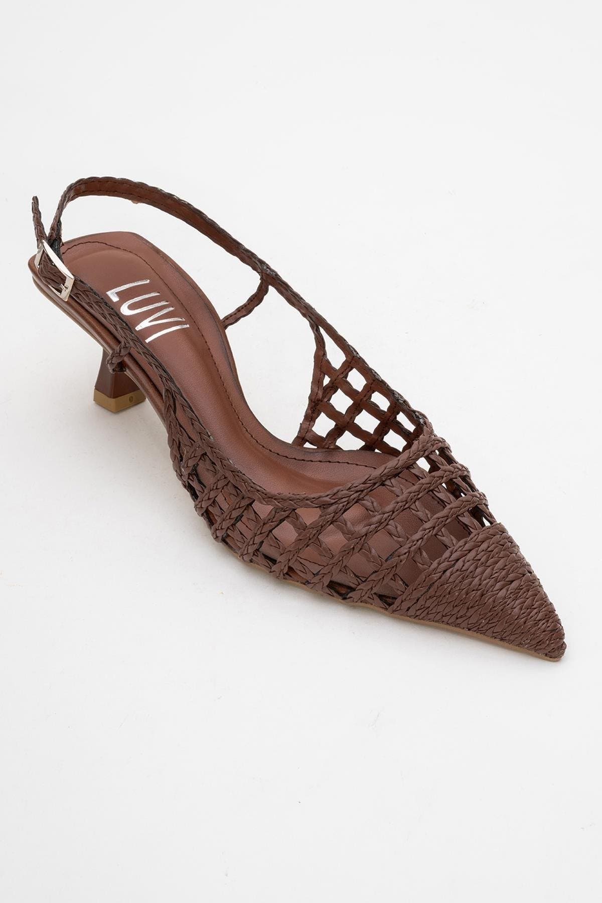 Heaven Knitted Pointed Toe Pump, Alternate, color, Cognac