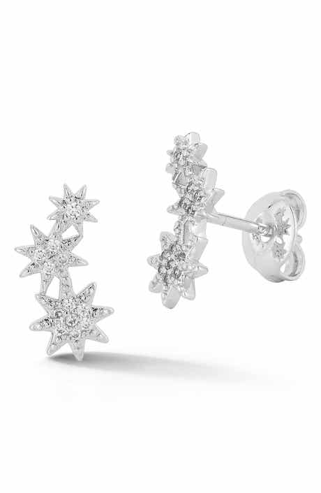 Triple Star Stud Earrings
