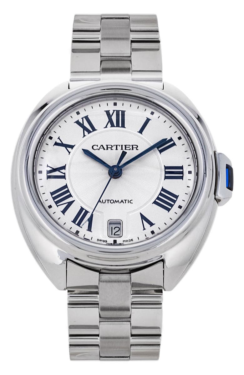 Watchfinder & Co. Cartier Preowned 2019 Cle De Cartier Automatic Bracelet Watch, 35mm, Main, color, 