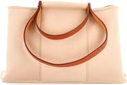 Pre-Owned Hermes Cabag Elan Toile and Leather 39