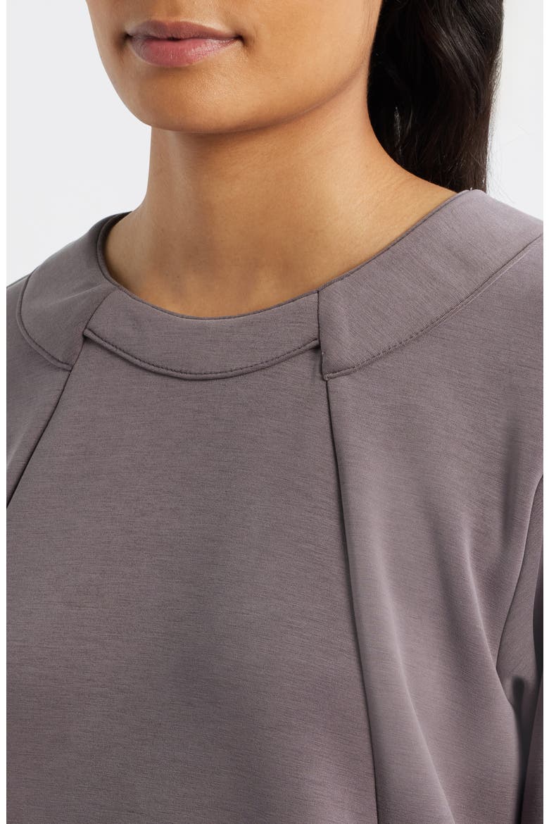 Elbow Sleeve Crewneck T-Shirt, Alternate, color, DARK GRAY