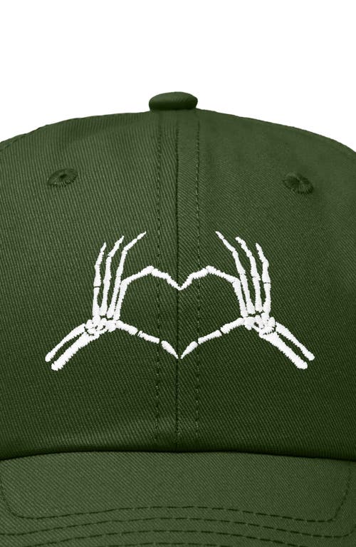 DALIX DALIX SKELETON HEART EMBROIDERED DAD HAT