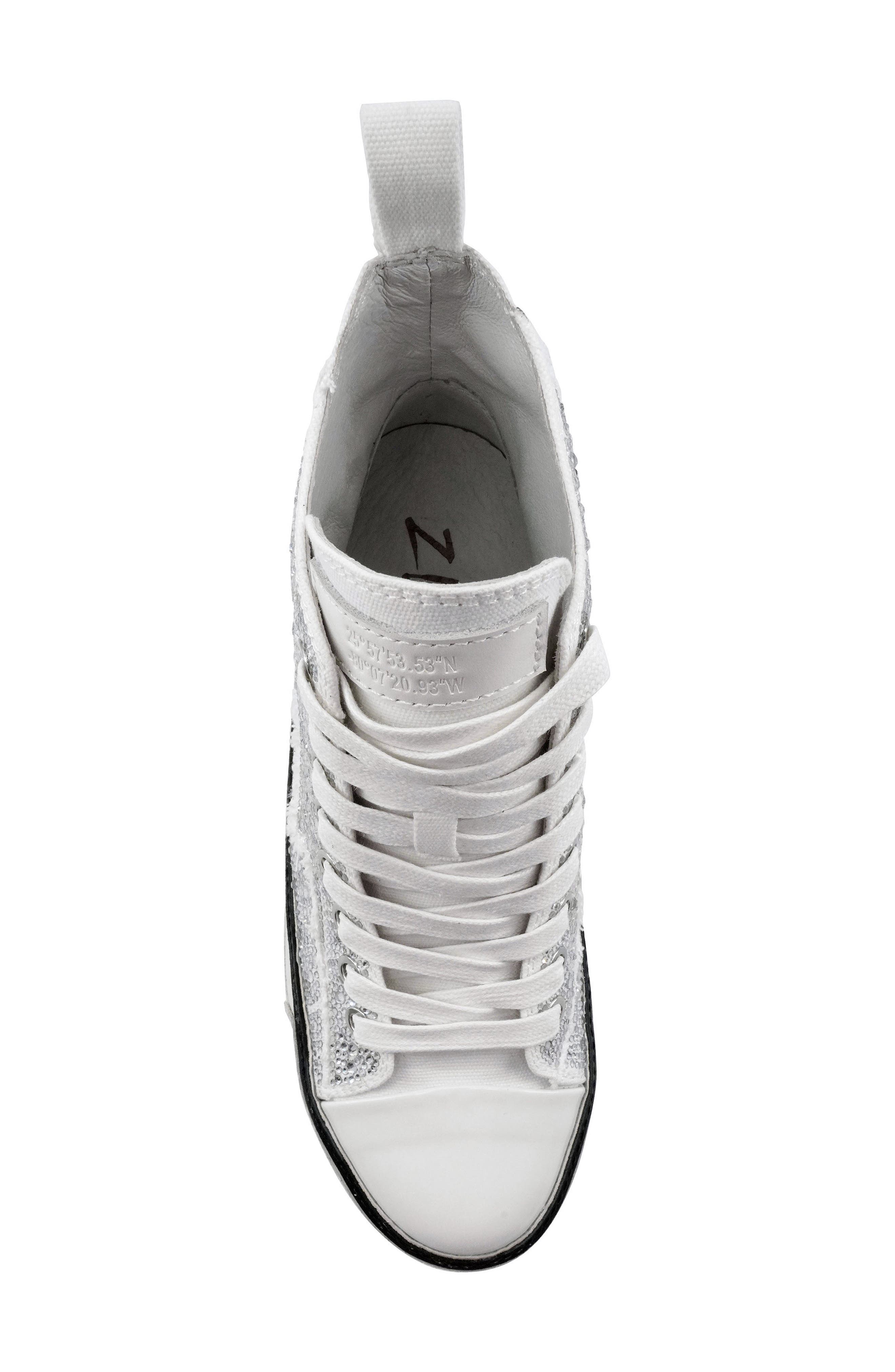 Carmensa High Top Platform Sneaker, Alternate, color, WHITE CANVAS
