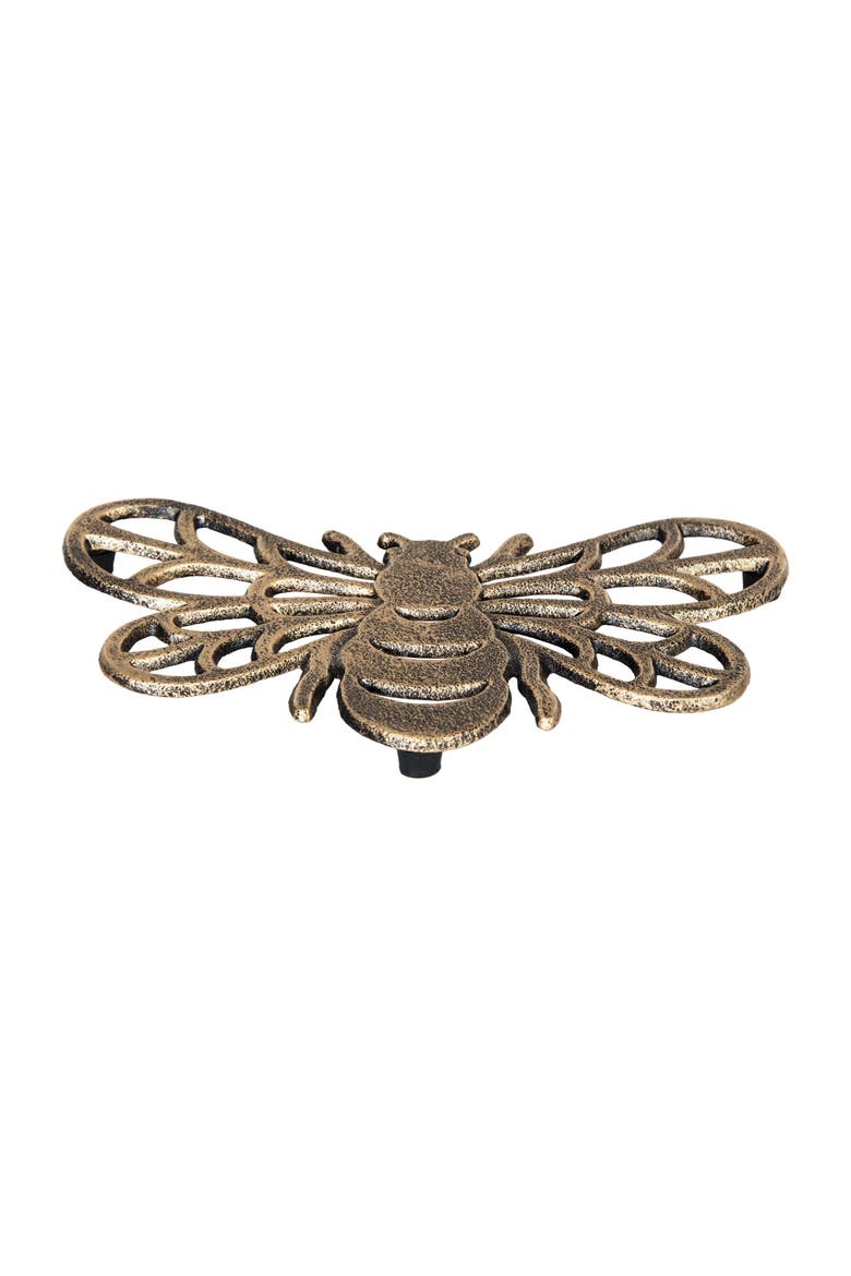 Bee Metal Serving Kitchen Trivet 4.65" x 7.87", Alternate, color, Gold