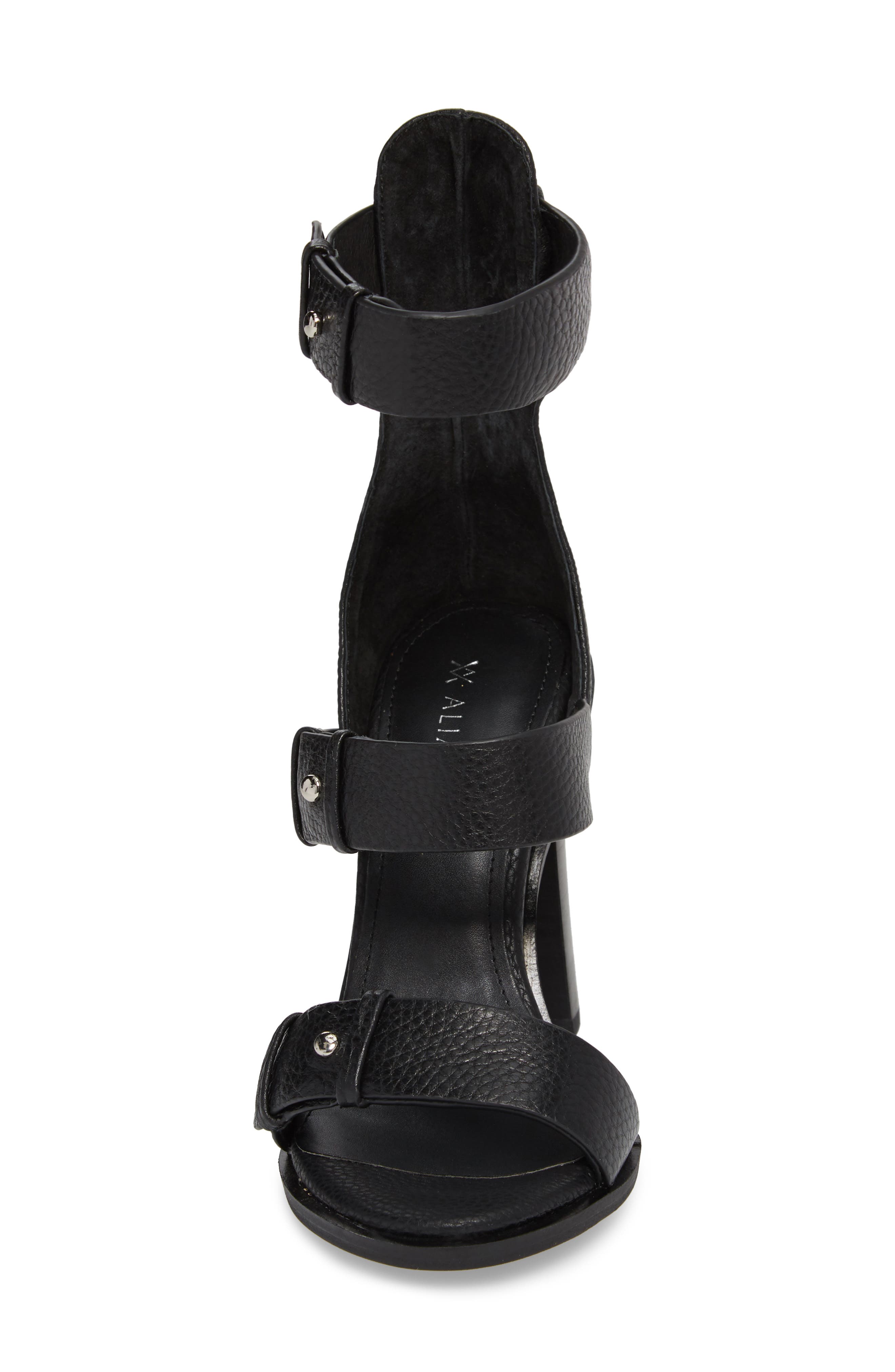 Adore Tall Cuffed Sandal, Alternate, color, BLACK LEATHER