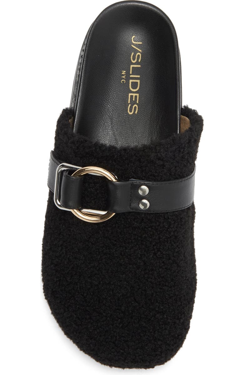 JSlides Rosie Faux Shearling Mule, Alternate, color, Black