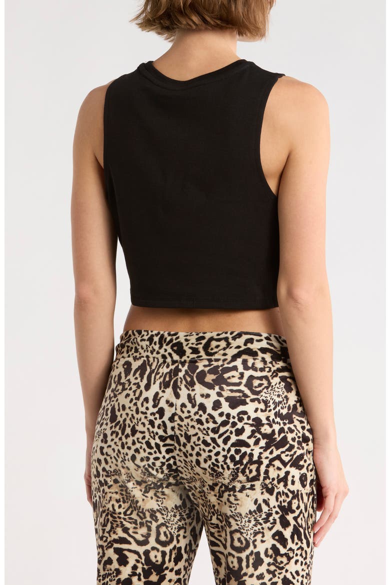 Rhinestone Embellished Graphic Crop Tank Top, Alternate, color, LIQUORICE
