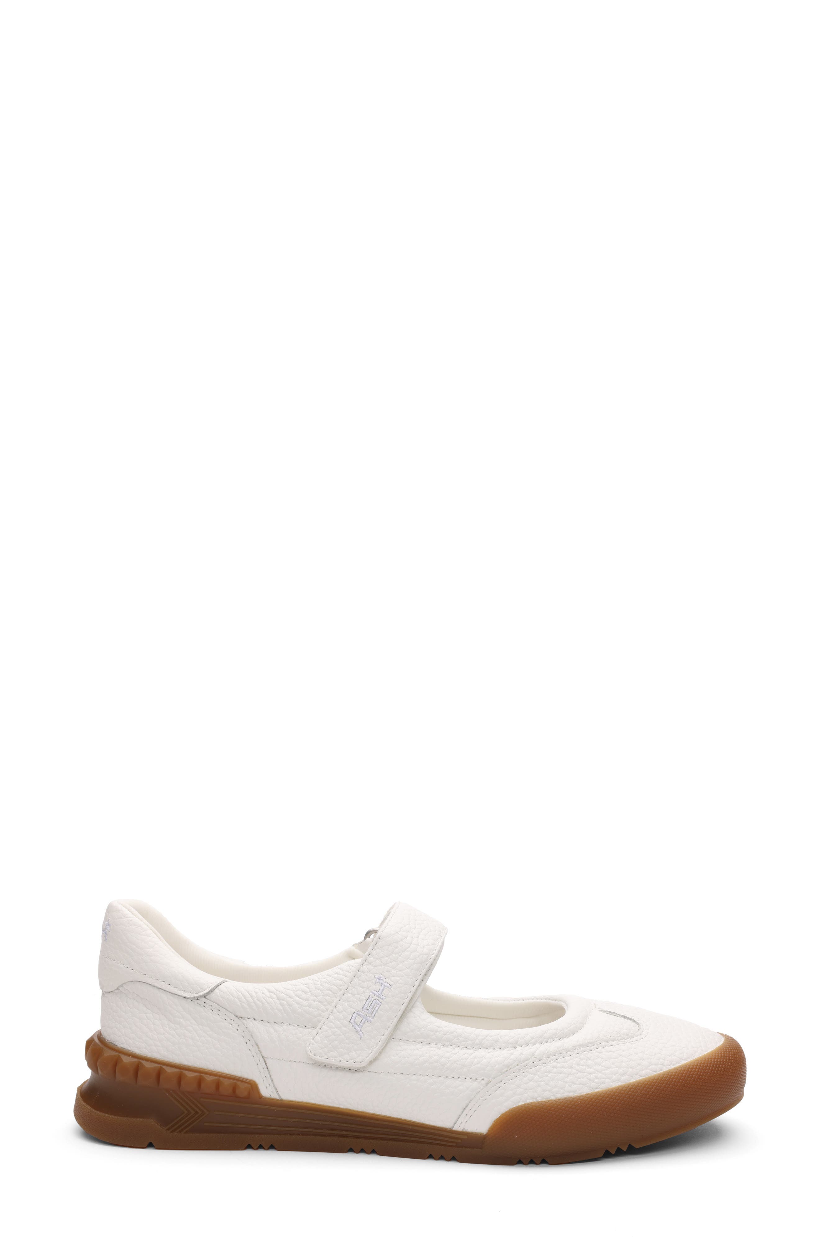 Ash Pure Mary Jane Leather Sneaker, Alternate, color, White
