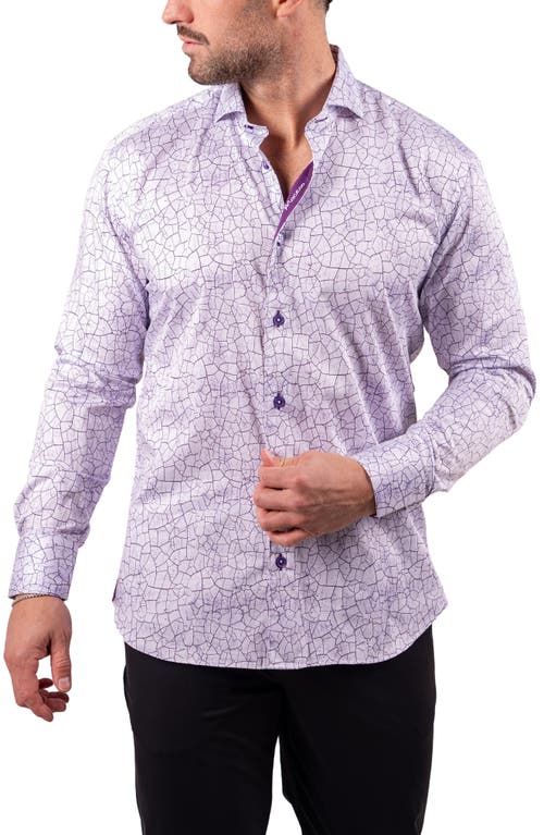 Maceoo Einstein Resistance0300 White Button-up Shirt In Purple