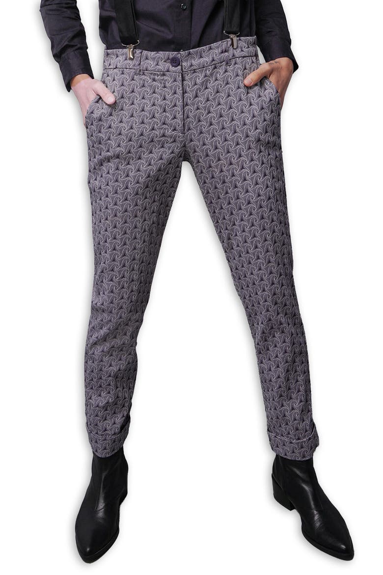 The Empower Jacquard Trouser, Main, color, PLUM