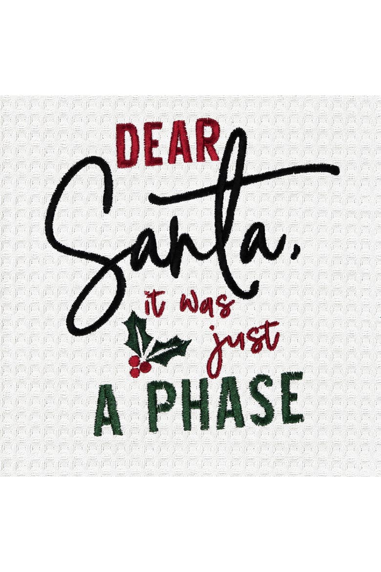 Just A Phase Fun Sayings Towel, Alternate, color, White