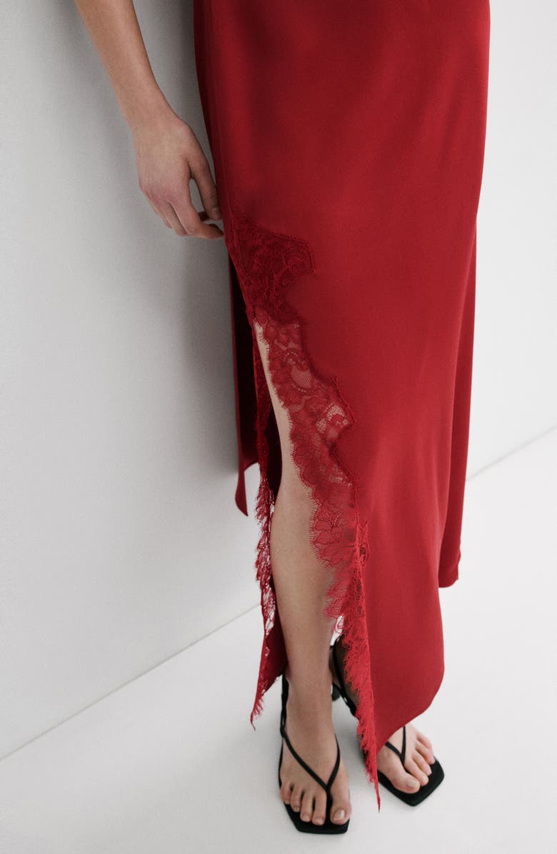 MANGO One-Shoulder Scarf Cocktail Dress, Alternate, color, 