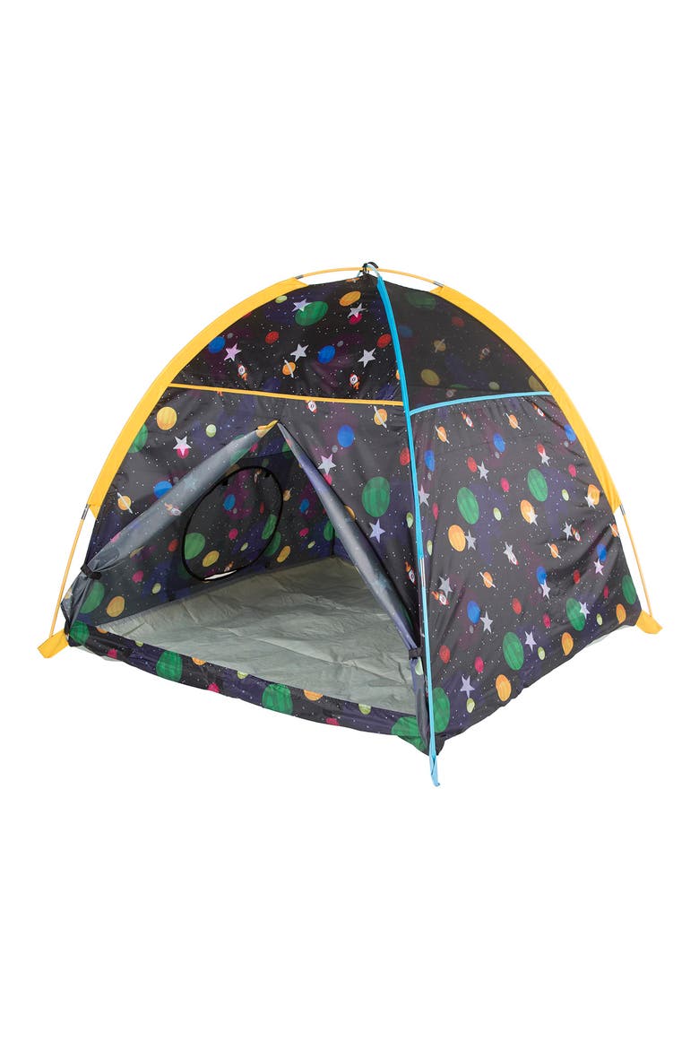 Glow in the Dark Galaxy Dome Tent, Main, color, BLACK