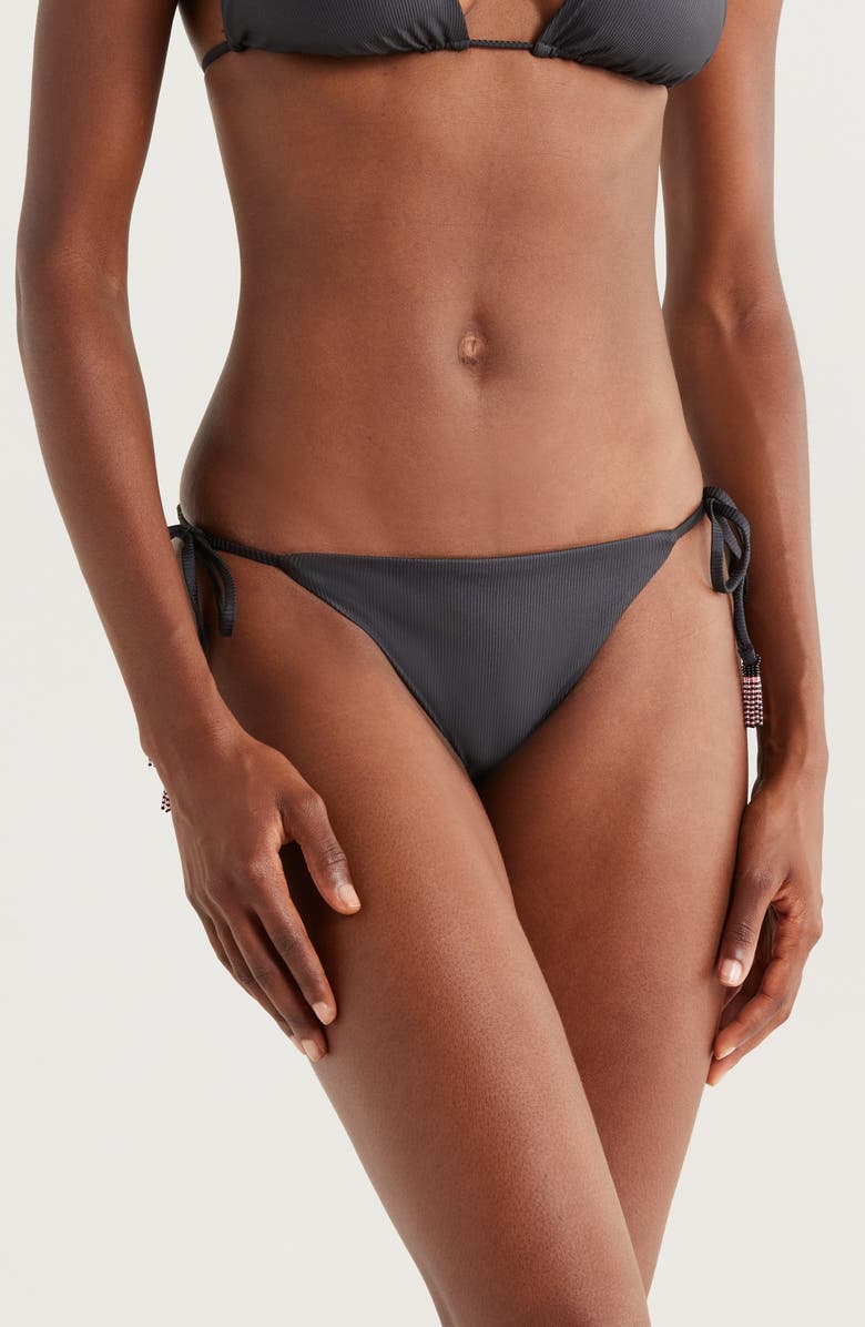 Maaji Shinning Reversible Bikini Bottoms, Main, color, Black