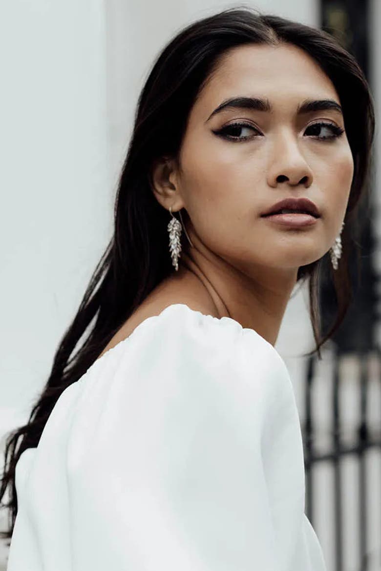 Midi Crystal Drops, Alternate, color, Silver