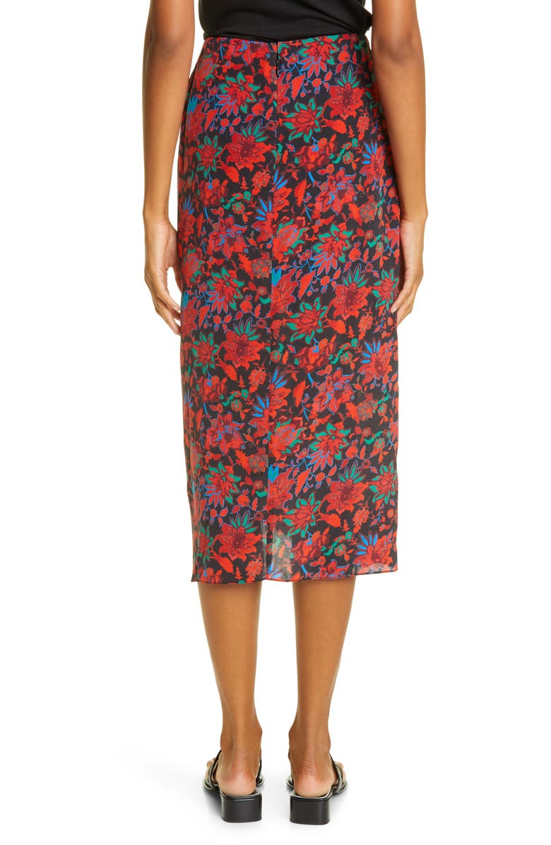 rag & bone Amber Silk Midi Skirt, Alternate, color,