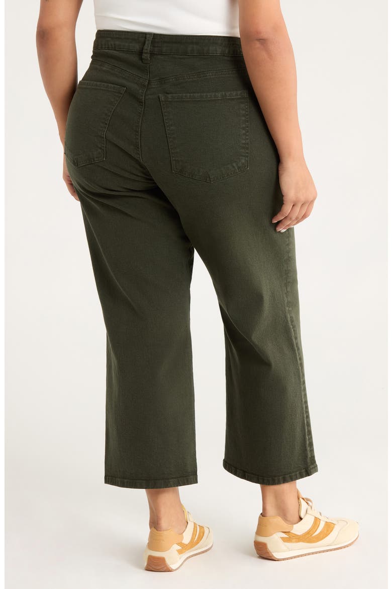 High Waist Ankle Wide Leg Jeans, Alternate, color, SHERWOOD FOREST