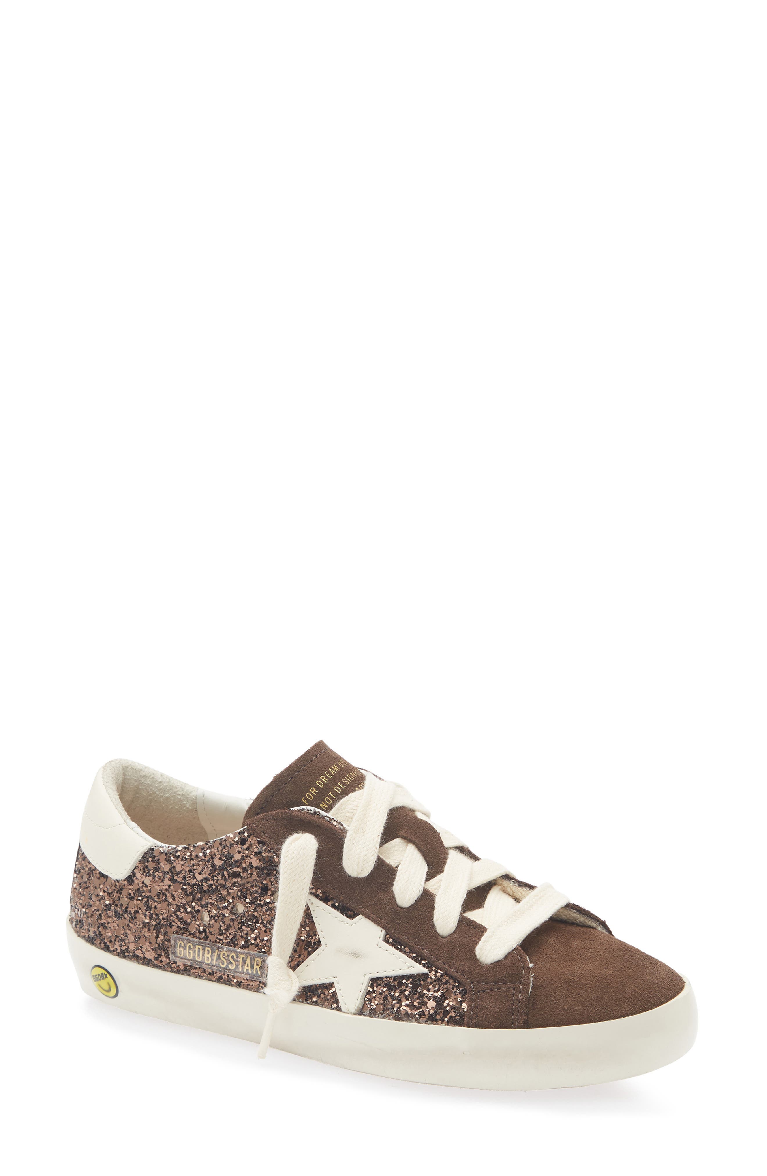 Kids' Super-Star Sneaker, Main, color, BROWN/ CREAM