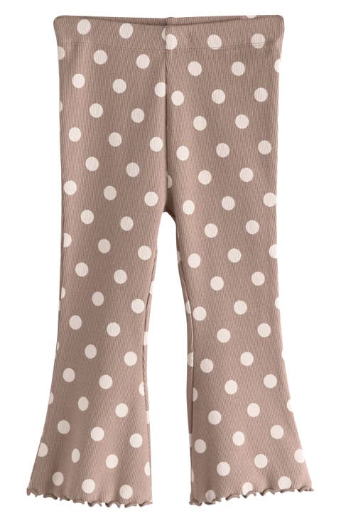Kids' Rib Polka Dot Flare Leggings