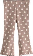 NEXT Kids' Rib Polka Dot Flare Leggings
