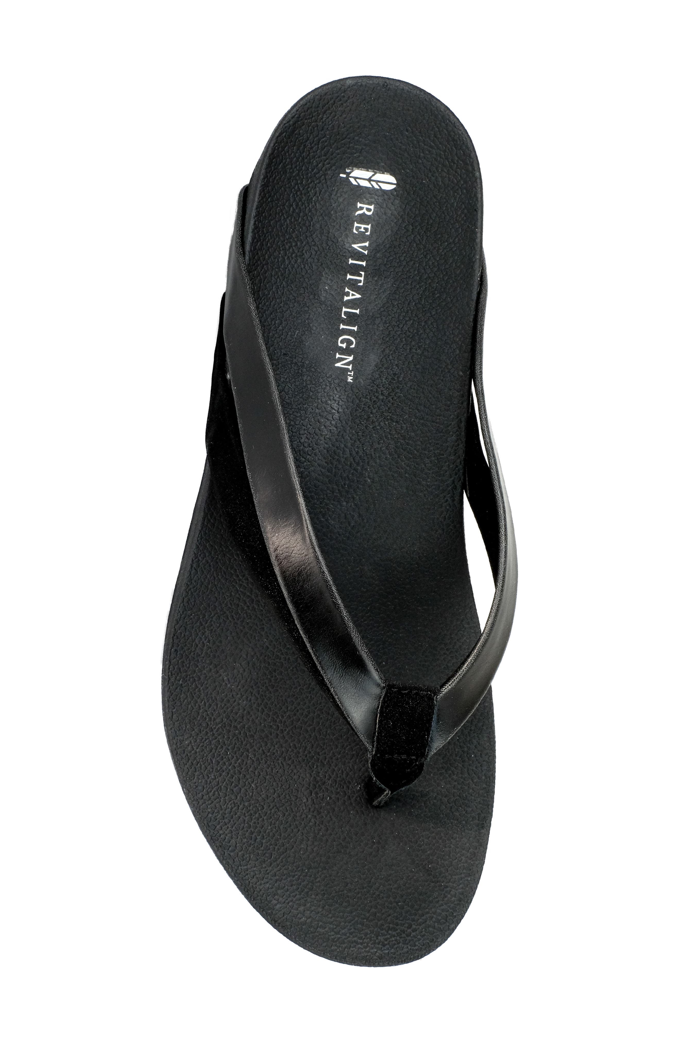 Sandy Seas Orthotic Flip Flop, Alternate, color, BLACK