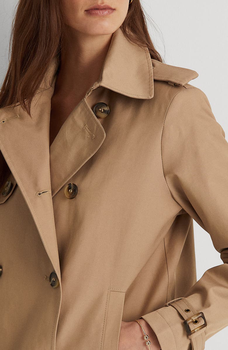 Lauren Ralph Lauren Double Breasted Trench Coat, Alternate, color, 
