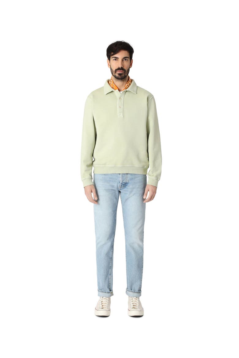 Hunting Long Sleeve Fleece Jersey Polo Shirt, Alternate, color, OFF WHITE