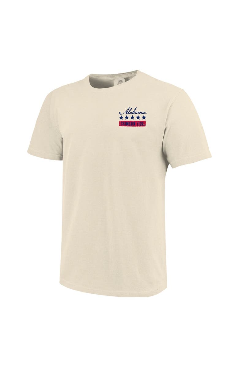 IMAGE ONE Men's Cream Alabama Crimson Tide Uncle Sam Mascot T-Shirt, Alternate, color, Cream