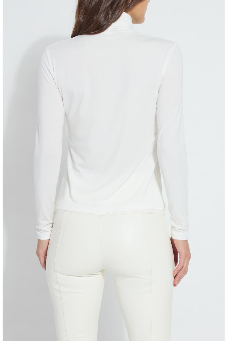'Lyssentials Essential Long Sleeve Turtleneck Top, Alternate, color, OFF WHITE