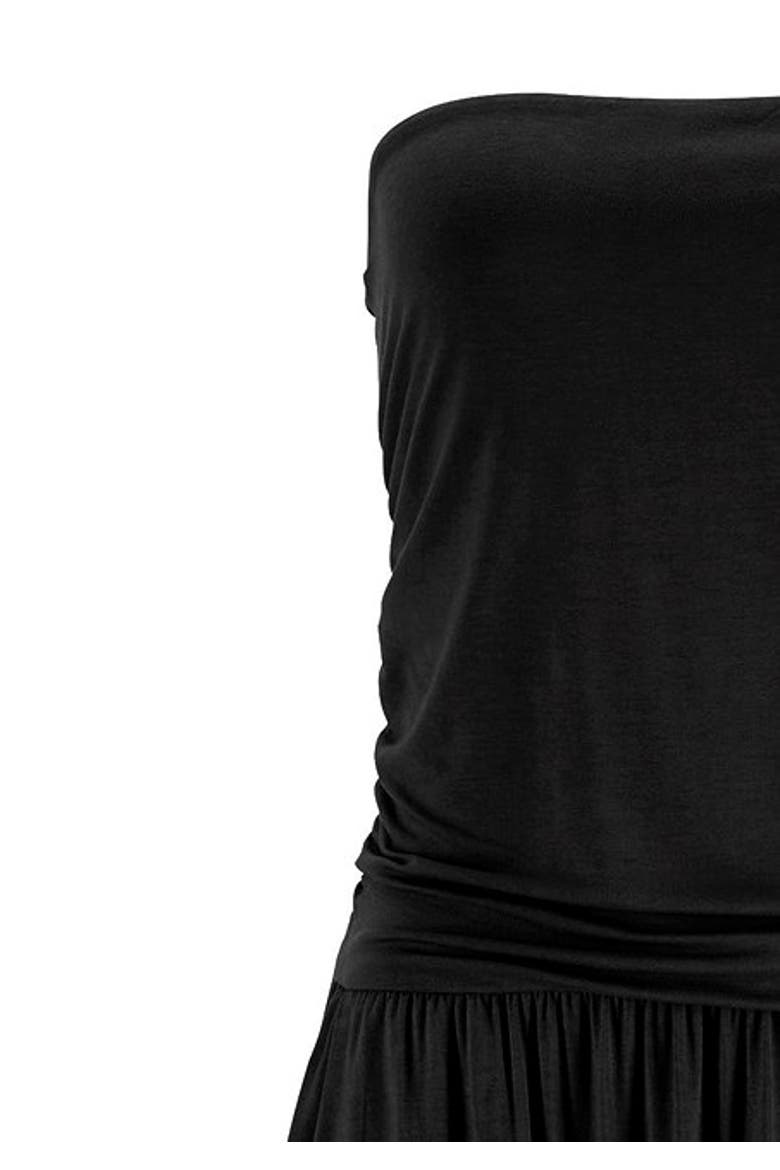 Women's Bandeau Maxi Dress, Alternate, color, Black